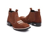 Vintage Suede Flat Heel Round Toe Martin Boots Men - Livefree
