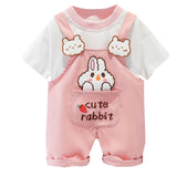 Children's Clothing Men And Women Baby Summer Cartoon Short-sleeved Overalls - Livefree