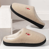 Warm Velvet Woolen Couple Non Slip Cotton Slippers - Livefree