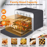 Geek Chef Steam Air Fryer Toast Oven Combo , 26 QT Steam Convection Oven Countertop , 50 Cooking Presets, With 6 Slice Toast, 12 In Pizza, Black Stainless Steel. Prohibited From Listing On Amazon - Livefree