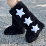 European And American Flat Heel High-top Warm Winter Long Tube Fur Boots - Livefree