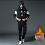 Men Plus Velvet Padded Clothes Suit - Livefree