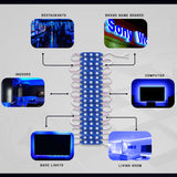 Blue LED Module 12V IP67 Waterproof 1.5W Sign Backlight~5240