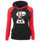 Autumn Winter New Hoodies For Women Sweatshirt Kawaii CAT MEOW Print Fashion Hoody Kpop Sweatshirts Raglan Harajuku Hoodie - Livefree