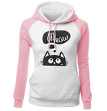 Autumn Winter New Hoodies For Women Sweatshirt Kawaii CAT MEOW Print Fashion Hoody Kpop Sweatshirts Raglan Harajuku Hoodie - Livefree