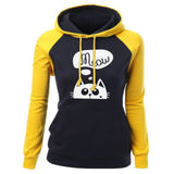 Autumn Winter New Hoodies For Women Sweatshirt Kawaii CAT MEOW Print Fashion Hoody Kpop Sweatshirts Raglan Harajuku Hoodie - Livefree