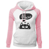 Autumn Winter New Hoodies For Women Sweatshirt Kawaii CAT MEOW Print Fashion Hoody Kpop Sweatshirts Raglan Harajuku Hoodie - Livefree