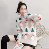New fashion Christmas Sweater Women Casual Pullover Oversized Knitted Sweater Winter Jumper Autumn Knitwear - Livefree