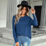Autumn New Shirt Women's Fashion Plaid Round Neck Shirt Trendy - Livefree