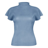 Summer New Sanzhai New Simple Half High Neck Slim Fit T-shirt Women's Versatile Small Top Vest - Livefree