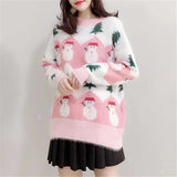 New fashion Christmas Sweater Women Casual Pullover Oversized Knitted Sweater Winter Jumper Autumn Knitwear - Livefree