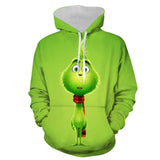 The Grinch With 3D Digital Printing Sweater Zipper Hooded Pullover Cosplay Anime Male - Livefree
