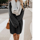 Plush Pullover Long Sweater Women Yellow Black Pink Christmas Sweater Dress Autumn Winter Jersey Jumper Robe Pull Femme - Livefree