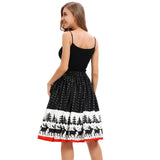skirt women's ladies Christmas print knee-length skirt stretch high waist wild Christmas party sexy skirt - Livefree