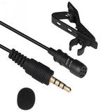 VOXLINK 3.5 mm Microphone Clip Tie Collar for Mobile Phone Speaking in Lecture 1.5m/3m Bracket Clip Vocal Audio Lapel Microphone - Livefree