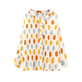 150Kg Plus Size Women's Bust 150 Summer Loose V-Neck Long-Sleeved Polka Dot Sunscreen Shirt Black Apricot 5XL 6XL - Livefree