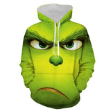 The Grinch With 3D Digital Printing Sweater Zipper Hooded Pullover Cosplay Anime Male - Livefree