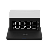 Multifunctional Wireless Charger 15W Fast Charge Desk Lamp Alarm Clock 6 in 1 for Apple Huawei