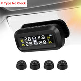 Smart Car TPMS Tire Pressure Monitoring System Solar Power Digital TMPS LCD Display USB Auto Security Alarm Tire Pressure Sensor - Livefree