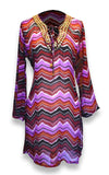 Peach Couture Bohemian Summer Tunic Beach Cover Up Dress with - shop.livefree.co.uk