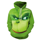 The Grinch With 3D Digital Printing Sweater Zipper Hooded Pullover Cosplay Anime Male - Livefree