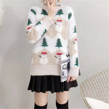 New fashion Christmas Sweater Women Casual Pullover Oversized Knitted Sweater Winter Jumper Autumn Knitwear - Livefree