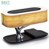 Modern led table lamp for bedroom dimmable bluetooth Speaker phone Charger wireless desk lamp bedside lamp table light tree lamp - Livefree