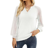 Women's Autumn And Winter New Waffle-Grace Stitching Long-Sleeved V-Neck t-Shirt Top - Livefree