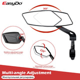 EasyDo Bicycle Handlebar Rear View Mirror Bike Cycling Wide Range Back Sight Reflector Adjustable Left Scooter E Bike Mirror - Livefree