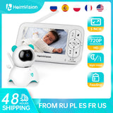 HeimVision HM136 Baby Sleep Monitor with Camera 720P Video 5 Inch LCD Screen Nanny Security Night Vision Temperature Camera - Livefree