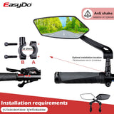 EasyDo Bicycle Handlebar Rear View Mirror Bike Cycling Wide Range Back Sight Reflector Adjustable Left Scooter E Bike Mirror - Livefree
