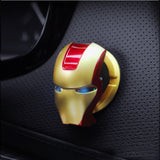 Iron Man Car Interior Engine Ignition Start Stop Button Protective Cover Decoration Sticker Car Interior Accessories - Livefree