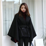 Women Winter Poncho Femme Black Cape Coat S-6XL Plus Size Cloak Ponchos and Capes Poncho Feminino Inverno Cape Femme Ponczo - Livefree