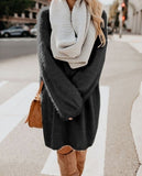 Plush Pullover Long Sweater Women Yellow Black Pink Christmas Sweater Dress Autumn Winter Jersey Jumper Robe Pull Femme - Livefree