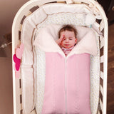 Baby Sleeping Bag Newborn Winter Warm Infant Button Knit Swaddle Wrap Swaddling Stroller  Toddler Blanket Envelope Sleepsacks - Livefree