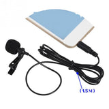 VOXLINK 3.5 mm Microphone Clip Tie Collar for Mobile Phone Speaking in Lecture 1.5m/3m Bracket Clip Vocal Audio Lapel Microphone - Livefree