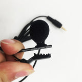 VOXLINK 3.5 mm Microphone Clip Tie Collar for Mobile Phone Speaking in Lecture 1.5m/3m Bracket Clip Vocal Audio Lapel Microphone - Livefree