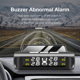 Smart Car TPMS Tire Pressure Monitoring System Solar Power Digital TMPS LCD Display USB Auto Security Alarm Tire Pressure Sensor - Livefree