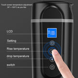 12V/24V 70W-100W Car Heating Cup 420ml Car Heated Smart Mug With Temperature Control Cigarette Lighter Car Kettle Water Heater - Livefree