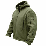 Men's Outdoor Warm Bladder Fleece Jacket Fleece Fleece Cold Proof Vest Hood Solid Color Hoodie - Livefree