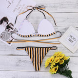 Fabulous Women Bikini Sexy Stripe Printing Set - shop.livefree.co.uk