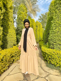 Lantern sleeves buttons dress. - Livefree