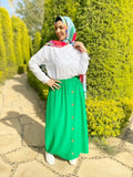 High waist button-detailed skirt. - Livefree