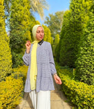 Gingham layered blouse. - Livefree