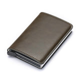 Customized Wallet 2022 Credit Card Holder Men Wallet RFID Aluminium Box Bank Card Holder Vintage Leather Wallet with Money Clips - Livefree