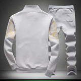 Men's Tracksuit Sportswear Sets Spring Autumn Casual Tracksuits Men 2 Piece Zipper Sweatshirt + Sweatpants Brand Track Suit Set