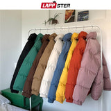 LAPPSTER Men Harajuku Colorful Bubble Coat Winter Jacket 2022 Mens Streetwear Hip Hop Parka Korean Black Clothes Puffer Jackets - Livefree