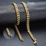 Vnox Cuban Chain Necklace for Men Women, Basic Punk Stainless Steel Curb Link Chain Chokers,Vintage Gold Tone Solid Metal Collar - Livefree