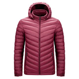 DARPHINKASA Men Winter Parka Coat Jacket Waterproof Hooded Hat Detachable Jacket Men Solid Color Ultra Light Women Parka Coat - Livefree