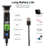 USB Rechargeable T9 Baldheaded Hair Clipper Electric hair trimmer Cordless Shaver Trimmer 0mm Men Barber Hair Cutting Machine - Livefree